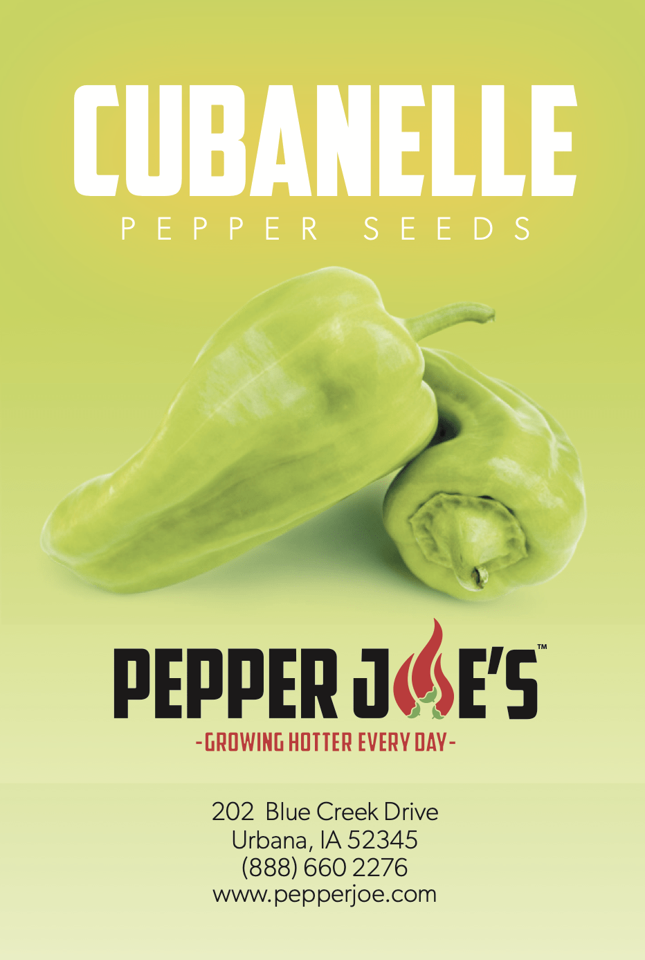 Cubanelle Peppers Seeds Sweet