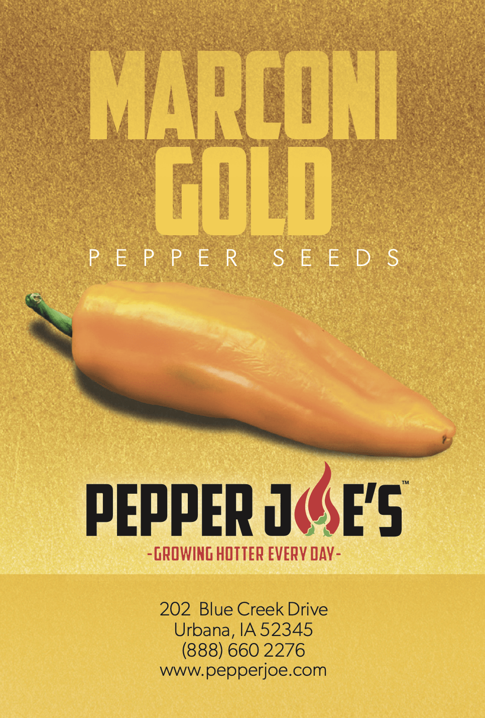 Marconi Golden Pepper Seeds Sweet