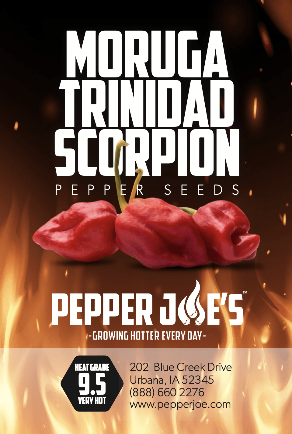 Pepper Joe's Moruga Trinidad Scorpion seeds - seed label