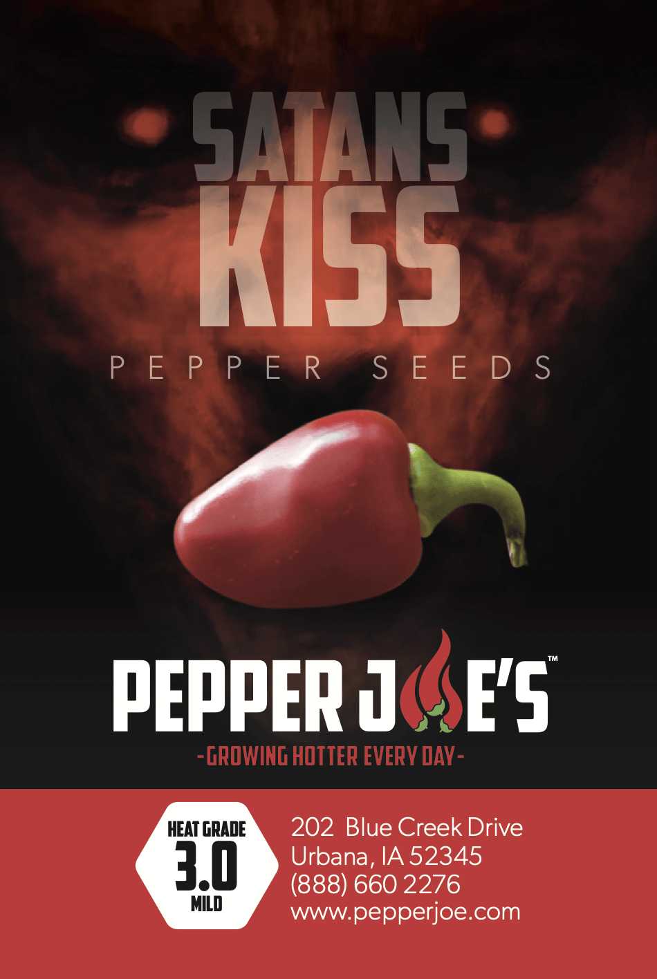 Satans Kiss Pepper Seeds Novelty