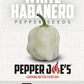 Pepper Joe's white habanero pepper seeds - seed label