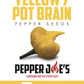 Pepper Joe's yellow brain strain pepper - seed label