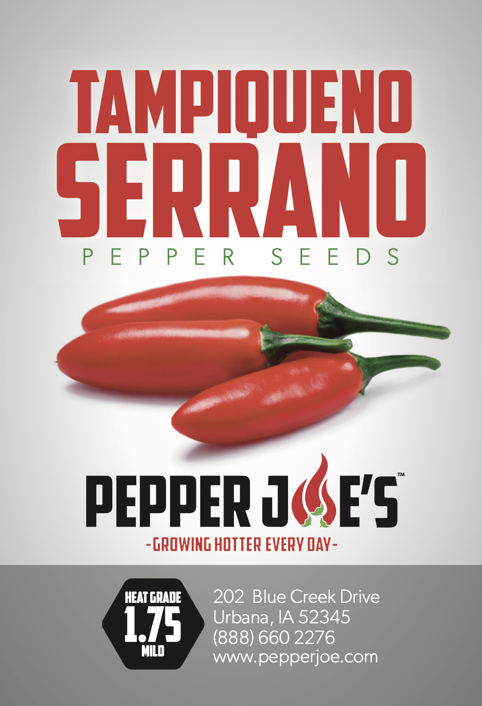 Pepper joe's tampiqueno serrano seeds