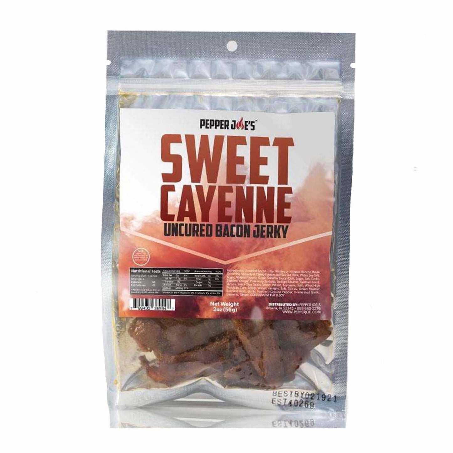 Pepper Joe's Sweet Cayenne Beef Jerky Uncured Candied