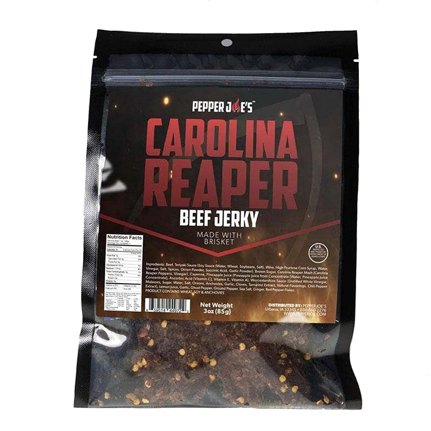 Pepper Joe's Carolina Reaper Beef Jerky - World's hottest beef jerky