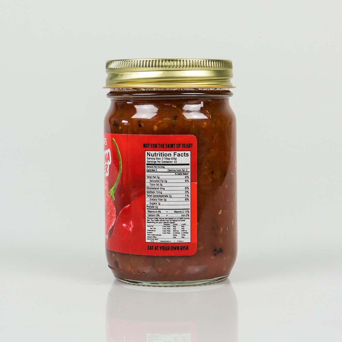 Pepper Joe's Carolina Reaper super hot fiery salsa nutrition facts